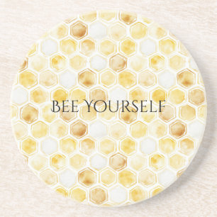 Posavasos Honeycomb amarillo dorado