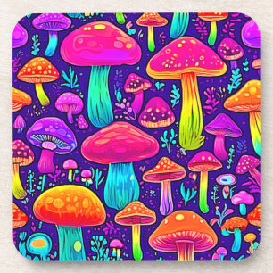 Posavasos Hongo Arcoíris: Sueño de Dibujos Animados