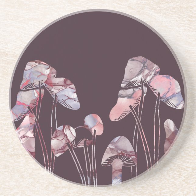 Posavasos Hongos de tinta morada (Frente)