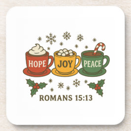 Posavasos Hope joy Peace and Cocoa