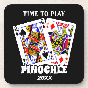 Posavasos Hora de jugar Pinochle  