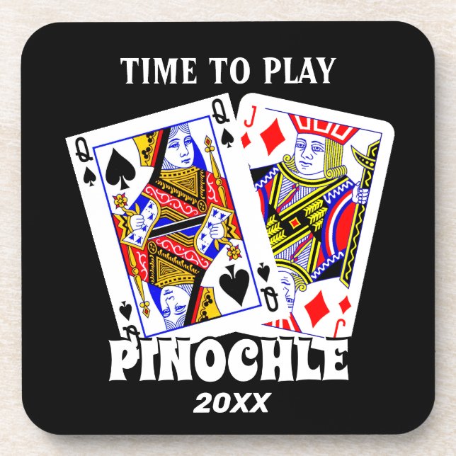 Posavasos Hora de jugar Pinochle   (Frente)