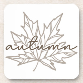 Posavasos HORA de plástico dura de la HOJA DE AUTUM