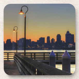 Posavasos Horizonte céntrico de Seattle Washington