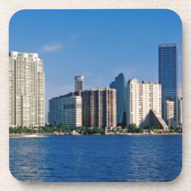 Posavasos Horizonte de Miami, la Florida (Frente)