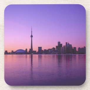 Posavasos Horizonte de Toronto por la noche, Ontario, Canadá
