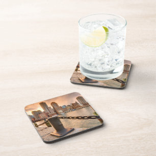 Posavasos Horizonte del distrito financiero de Boston