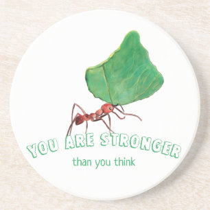 Posavasos Hormiga con hojas grandes - Eres más fuerte