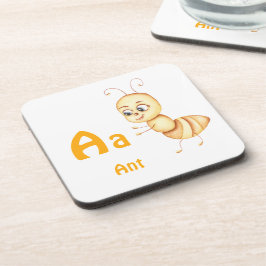 Posavasos Hormiga personaliza ABC: Letra A - Agrega tu nombr