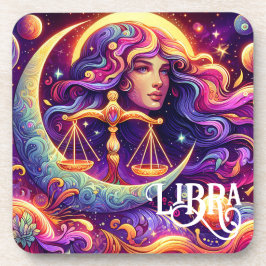 Posavasos Horóscopo Rótulo Libra Zodiac Eéreo Arte místico