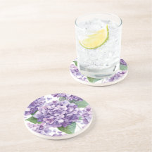 Hortensia Morada Floral Acuarela Flor Lavanda en F