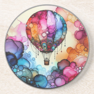 Posavasos Hot Air Balloon Alcohol Ink