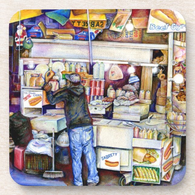 Posavasos Hot Dog God, Nueva York (Frente)