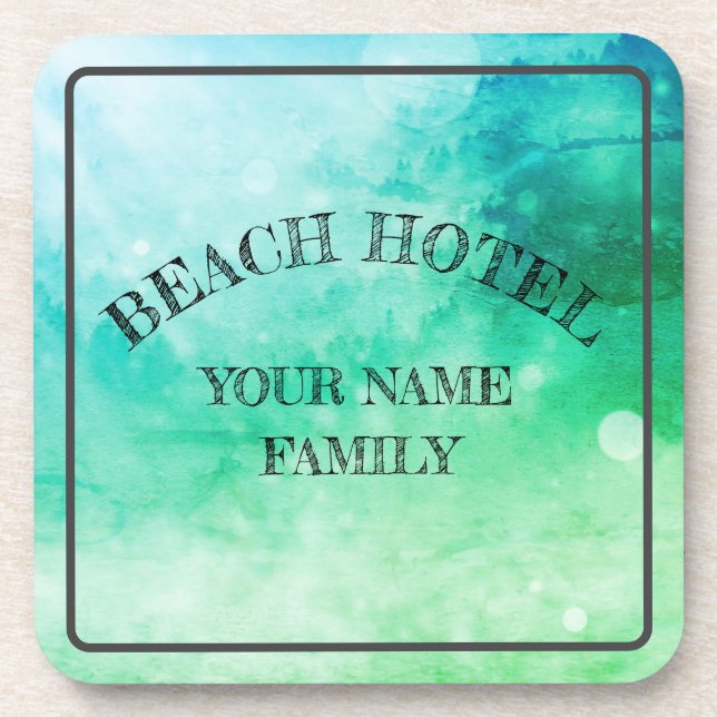 Posavasos Hotel de playa personalizado (Frente)