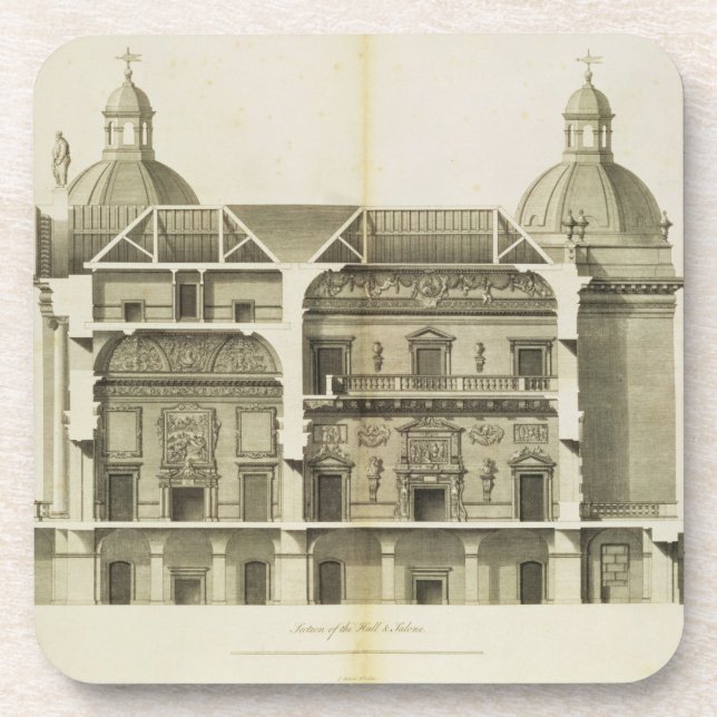 Posavasos Houghton Pasillo: sección representativa del (Frente)