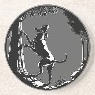 Posavasos Hound Dog Arte Bebidas Atartas De Caza De Perros