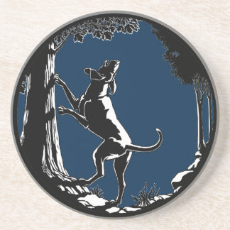 Posavasos Hound Dog Arte Bebidas Atartas De Caza De Perros