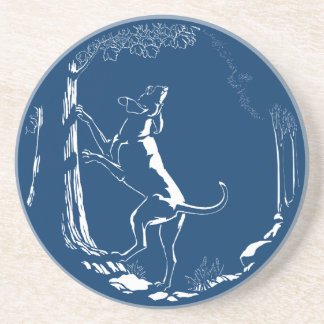 Posavasos Hound Dog Arte Bebidas Atartas De Caza De Perros