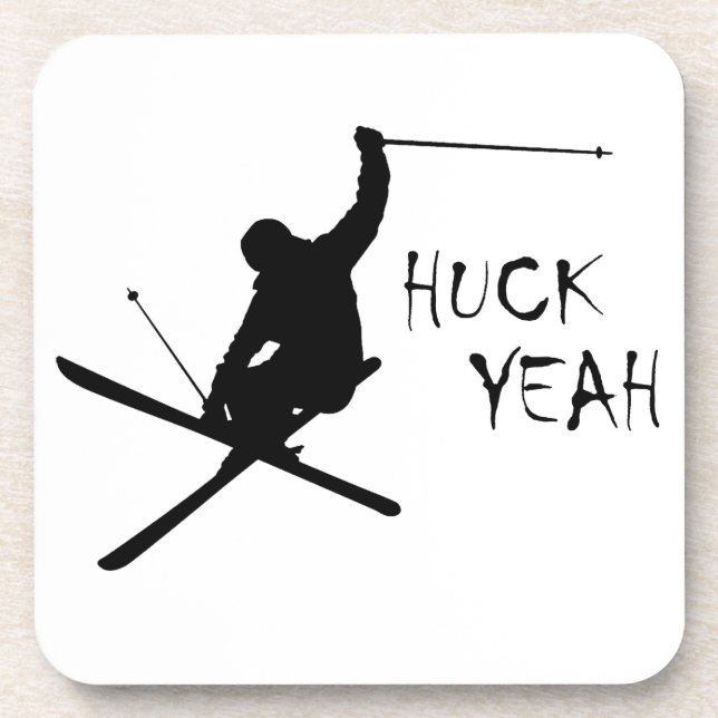 Posavasos Huck Yeah (Esquí) (Frente)