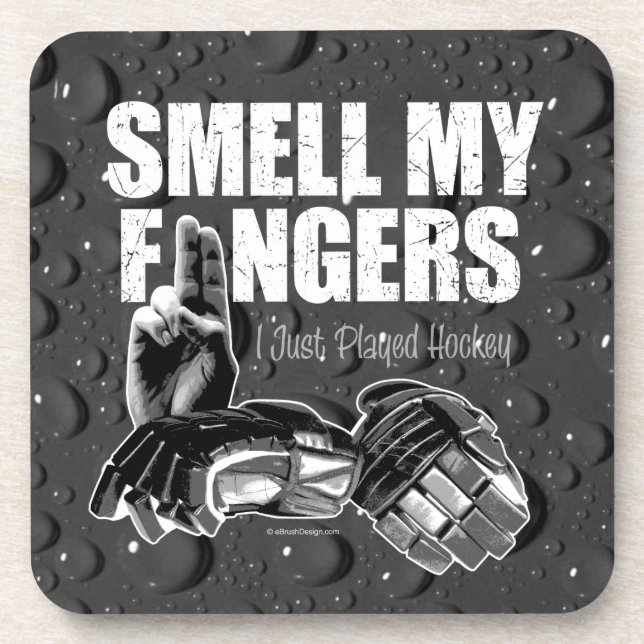 Posavasos Huele mis dedos (hockey) (Frente)