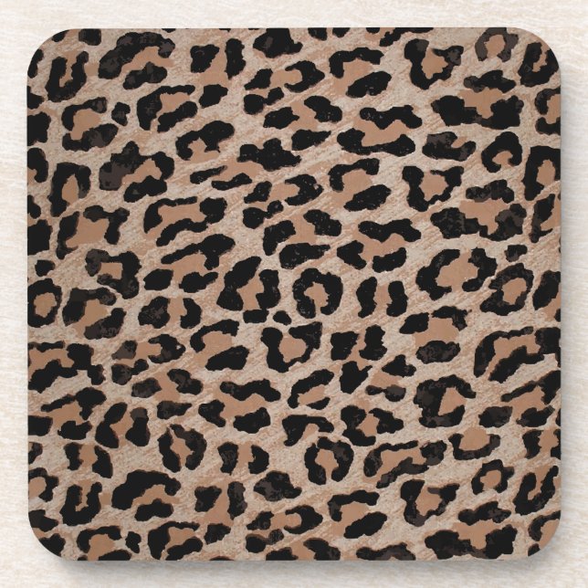 Posavasos huella de leopardo de cheetah (Frente)
