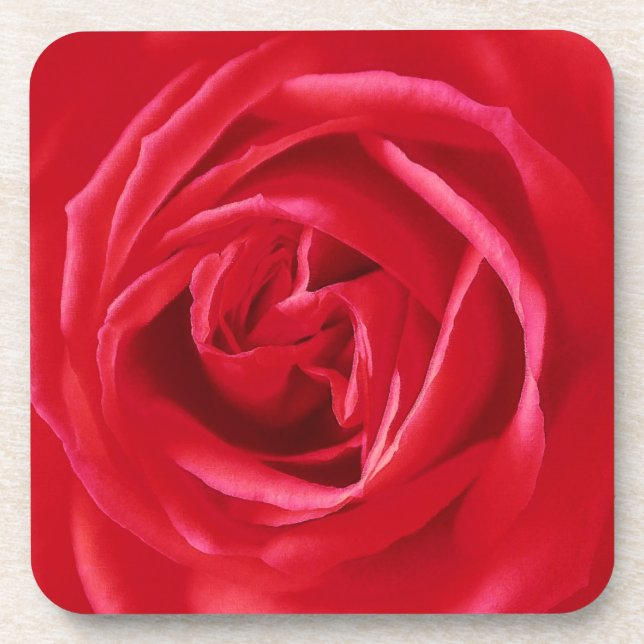 Posavasos Huella rosa roja (Frente)