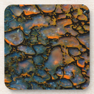 Posavasos Hueso de dinosaurio petrificado naranja