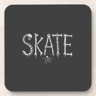Posavasos Huesos de patineta esqueleto