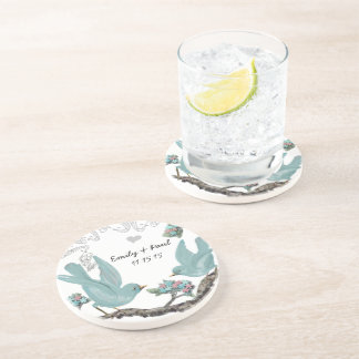 Posavasos Huevo de pato azul y rosa Vintage Aves Aves Aves A