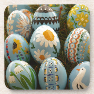 Posavasos Huevos de Pascua pintados azul
