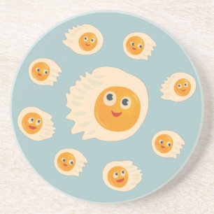 Posavasos Huevos fritos, niños con comida picante