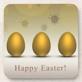 Posavasos Huevos modernos de Pascua Dorada