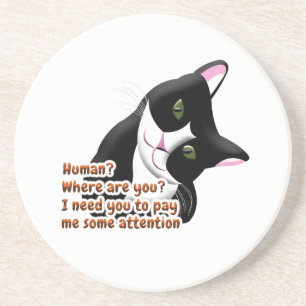 Posavasos ¿Humano? ¿Dónde estás? Gato