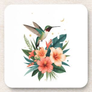 Posavasos Hummingbird Bloom Tropical Coaster