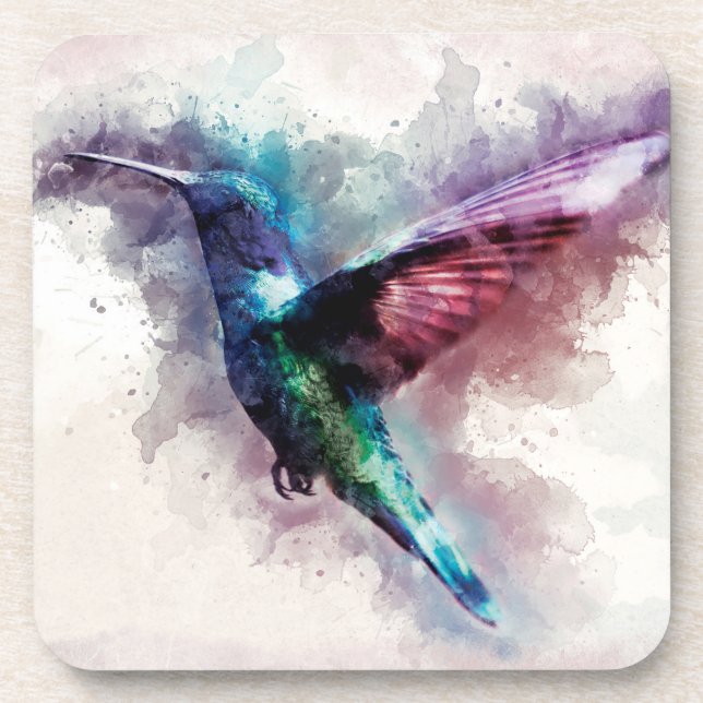 Posavasos Hummingbird colorido (Frente)