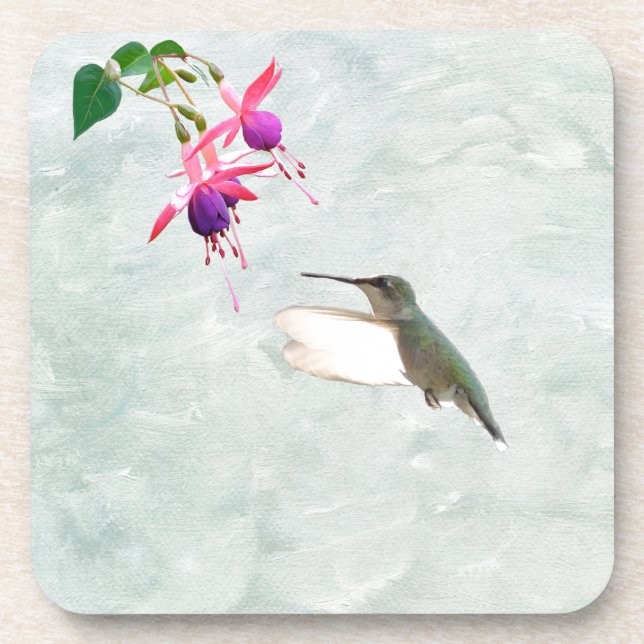 Posavasos Hummingbird y Fuschia (Frente)