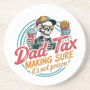 Posavasos Humor de comida de Guay Dad Tax Skeleton