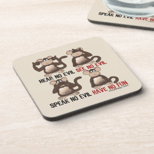Posavasos Humor de monos sabios