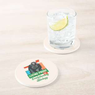 Posavasos Humor divertido de biología evolutiva de chimpancé