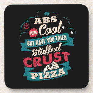 Posavasos Humor divertido de entrenamiento, abs vs. pizza, N