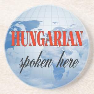 Posavasos Húngaro hablado aquí tierra nublada