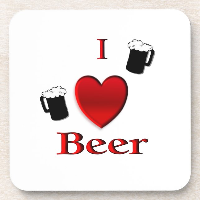 Posavasos I Heart Beer Design (Frente)