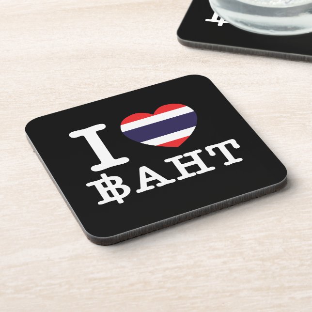 Posavasos I Heart (Love) Baht (Lado Izquierdo)