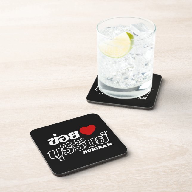 Posavasos I Heart (Love) Buriram, Isan, Tailandia (Lado Derecho)