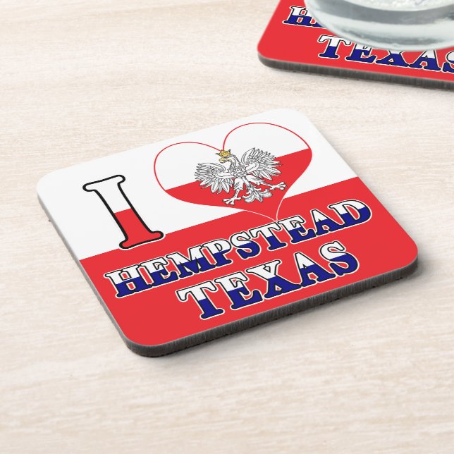 Posavasos I Heart Love Hempstead Texas (Lado Izquierdo)