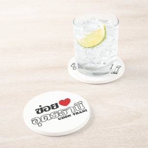 Posavasos I Heart (Love) Udon Thani, Isan, Tailandia