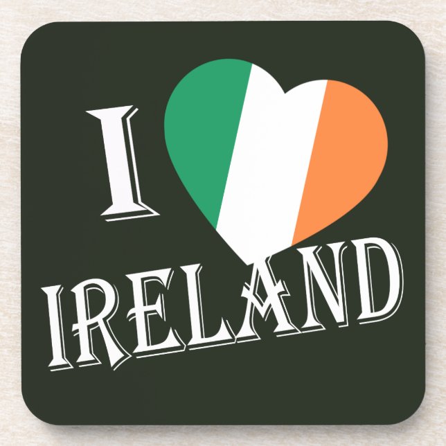Posavasos I Heartflag Ireland con coastercnt (Frente)