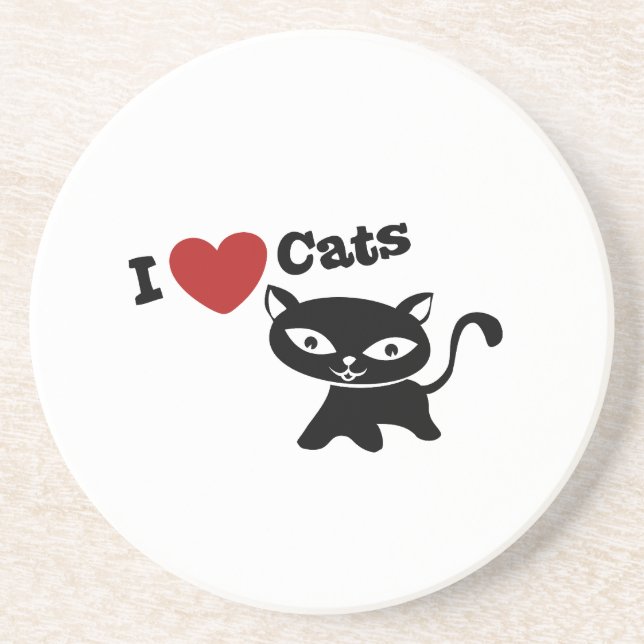 Posavasos I love cats (Frente)
