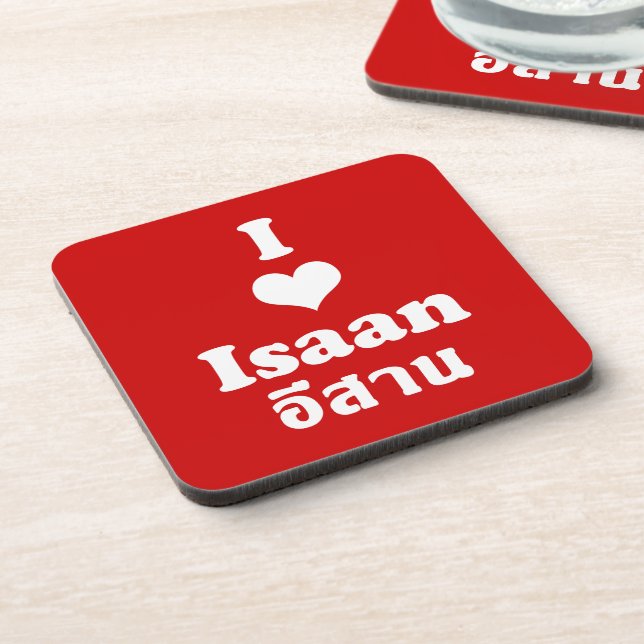 Posavasos I Love (Heart) Isaan (Lado Izquierdo)