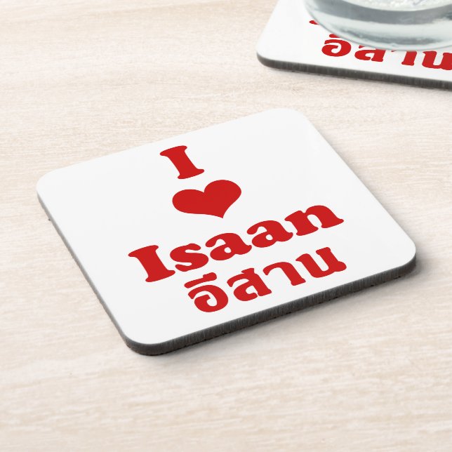 Posavasos I Love (Heart) Isaan (Lado Izquierdo)